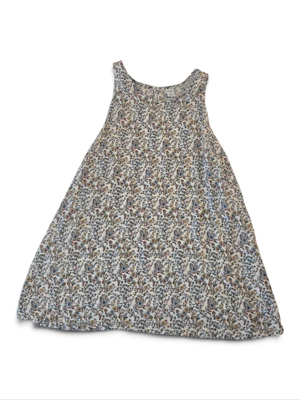 Floral Swing Tank Dress - White Multi